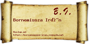 Bornemissza Irén névjegykártya